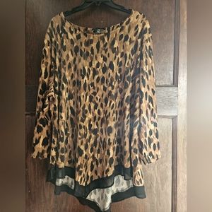 NWOT Premise Woman Leopard Print Top - Size 3X